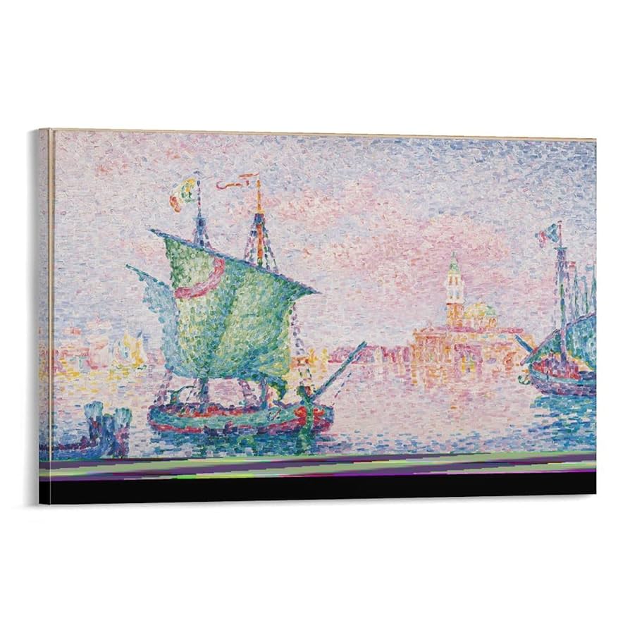 GW限定2割引！　アートグラフィック青山で②/ポールシニャック/作品名本文に Amazon.co.jp: Paul Signac ポール・シニャック 絵画 The Pink